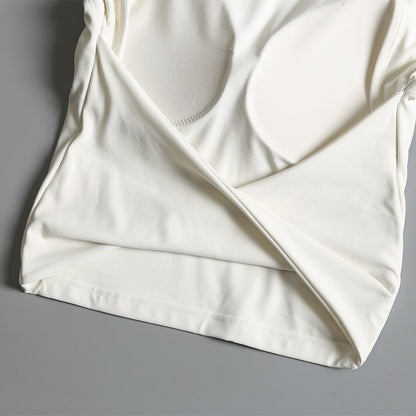 Yoga Suit Sports Top Women with Chest Pad Sexy Short-sleeved T-shirt Running Beauty Back Pilates Training Fitness Clothes Summer