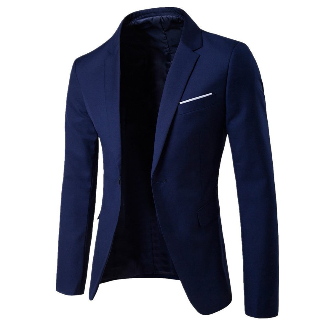 Men's Workwear Blazer Casual Spring Male Pocket Buesiness Slim Fit One Button Closure Uniform ZJFS-02020001