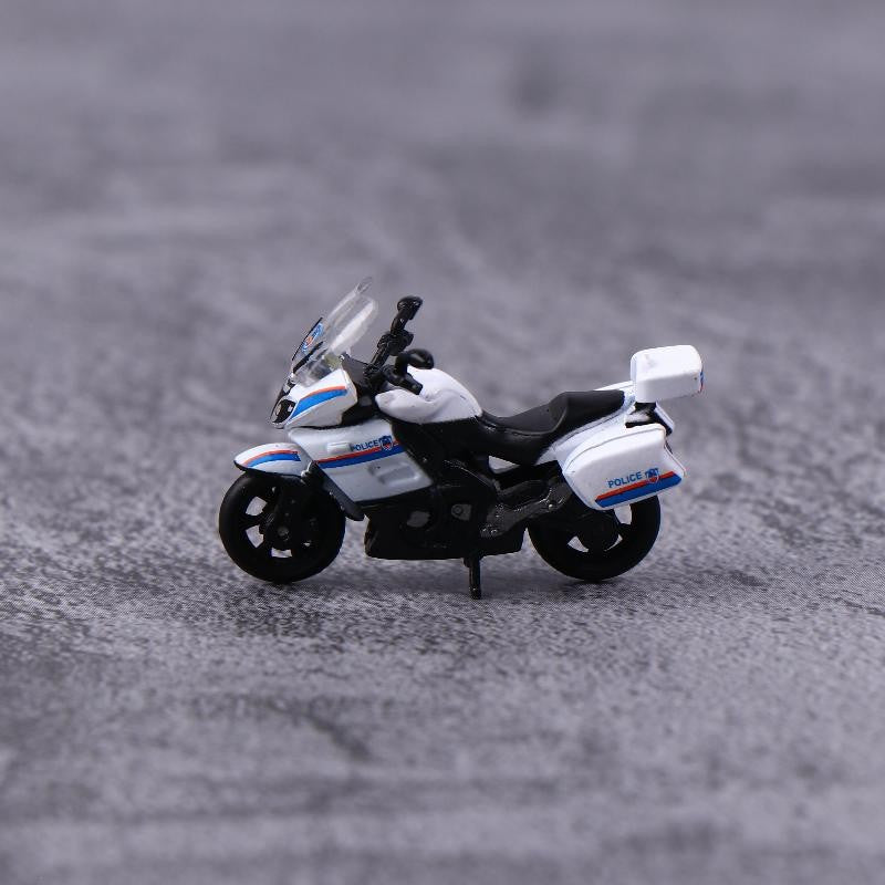 1/64 Miniatura Liga Modelo Moto Polícia de Segurança Pública Móveis Para Exposição Presente de Aniversário Infantil
