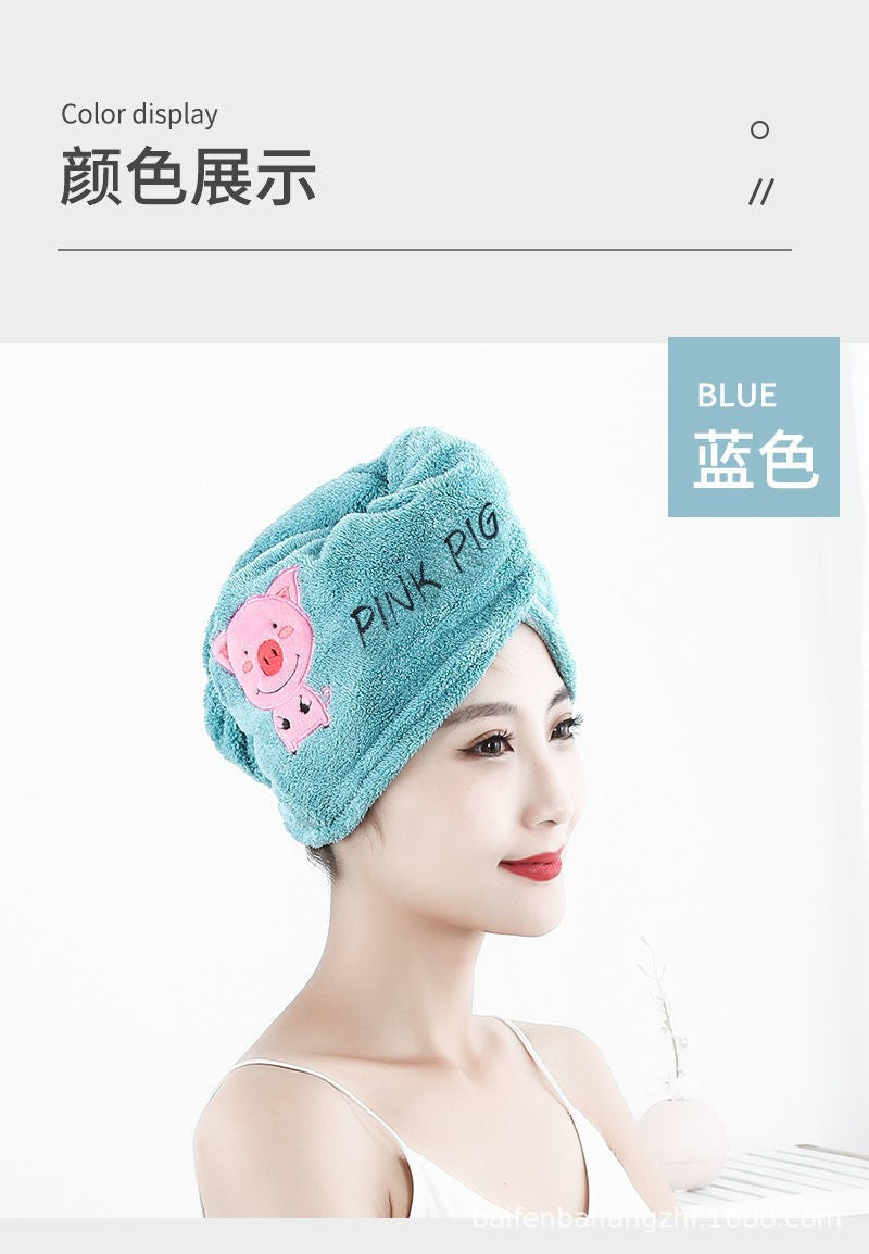 Hair Towel Women Girl's Magic Microfiber Shower Dry Hair Cap Bath Hats Bathroom Quick Drying Soft for Lady Turban Head