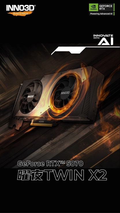 Placa de Vídeo Independente Inno3D RTX 5070 Ti 5070/5070Ti/16G 12G GDDR7 Gaming Esports para Computador de Mesa Montado