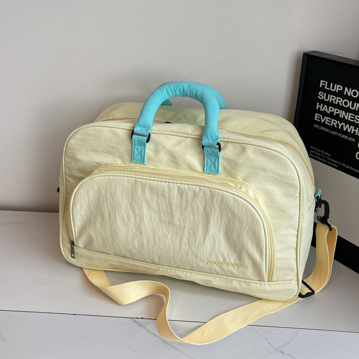 Large-Capacity Short-Distance Travel Bag for Women, Foldable Business Trip Luggage Storage Bag, Lightweight Travel Handbag for Men, Fashionable Yoga Bag for Sports