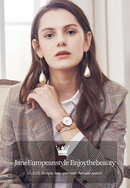 OLEVS Milanese Steel Band Quartz Women's Watch 5190