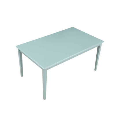Rectangular Dining Room Table Wood Construction Seats 6 Guests Protective Glides Easy Assembly Indoor Use Warm Aspen Valley