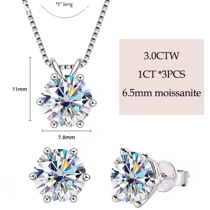 Brincos de Tarraxa de Moissanita TEN CARATS para Mulheres, Cor D VVS1, Prata Esterlina S925, Joia de Luxo para Presente com Certificado GRA