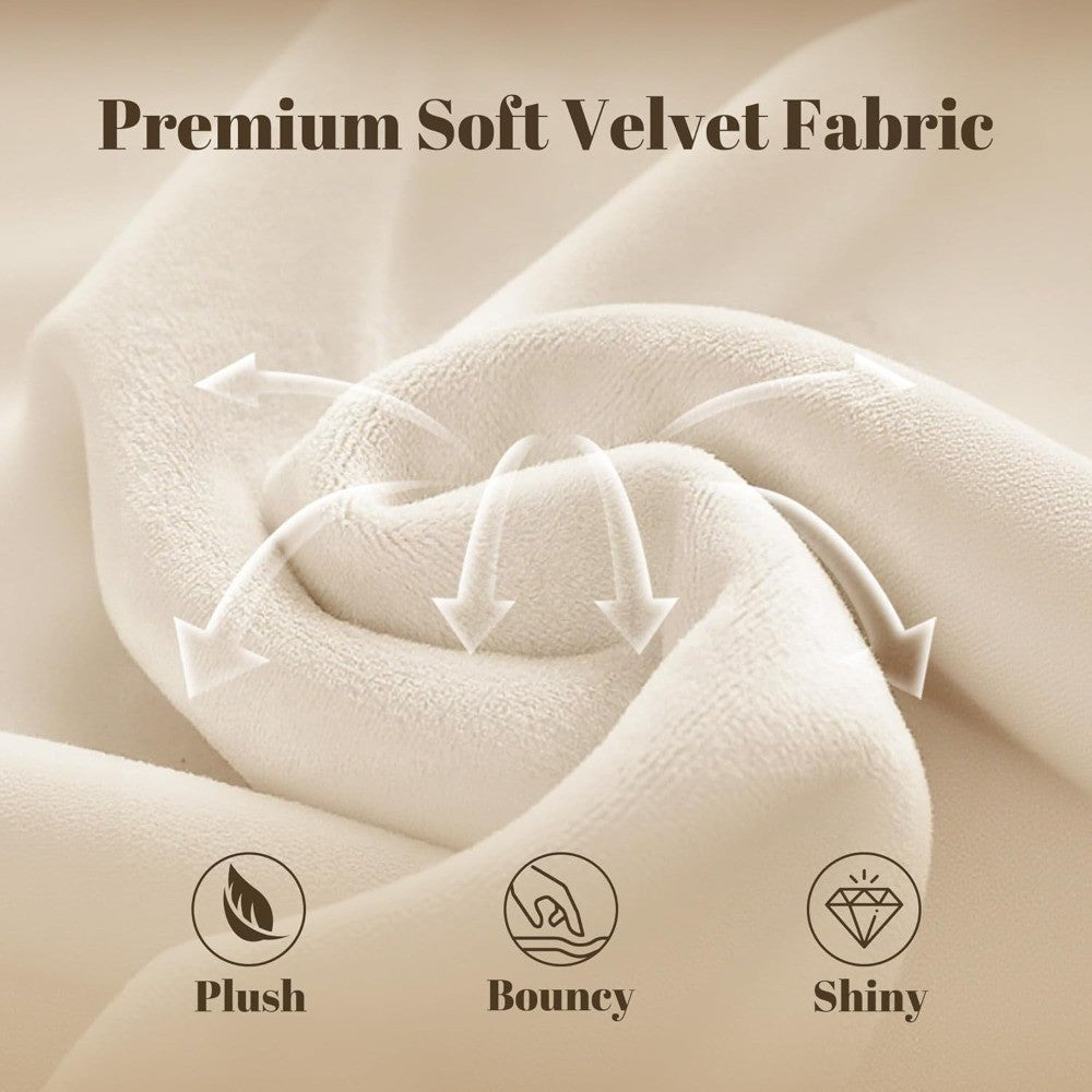 Cama Queen, Estrutura de Cama Estofada em Veludo de 99cm de Altura com Cabeceira e Peseira em Sleigh, Não Requer Box Spring,