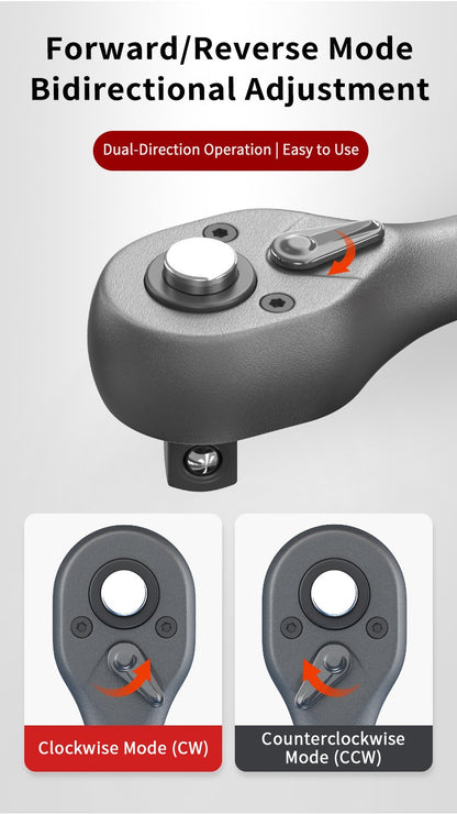 Chave de Torque Digital MoveCrab 0.6-340Nm ±2% Alta Precisão Catraca Bidirecional Alarme Sonoro e LED para Medição de Precisão