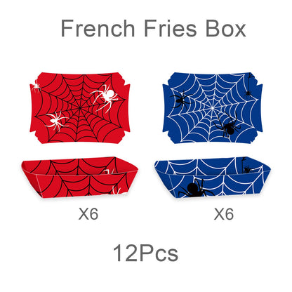 Mask Spider Hero Birthday Party Supplies Tableware Kit Plates Cups Tablecloth Backdrop Balloons Kids Party Decorations Favors