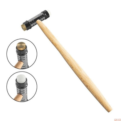 Martelo de Cabeça Dupla Multiuso Q84D Ajustável Adequado para Afinação de Instrumentos, Artesanato e Reparo com Cabo Confortável