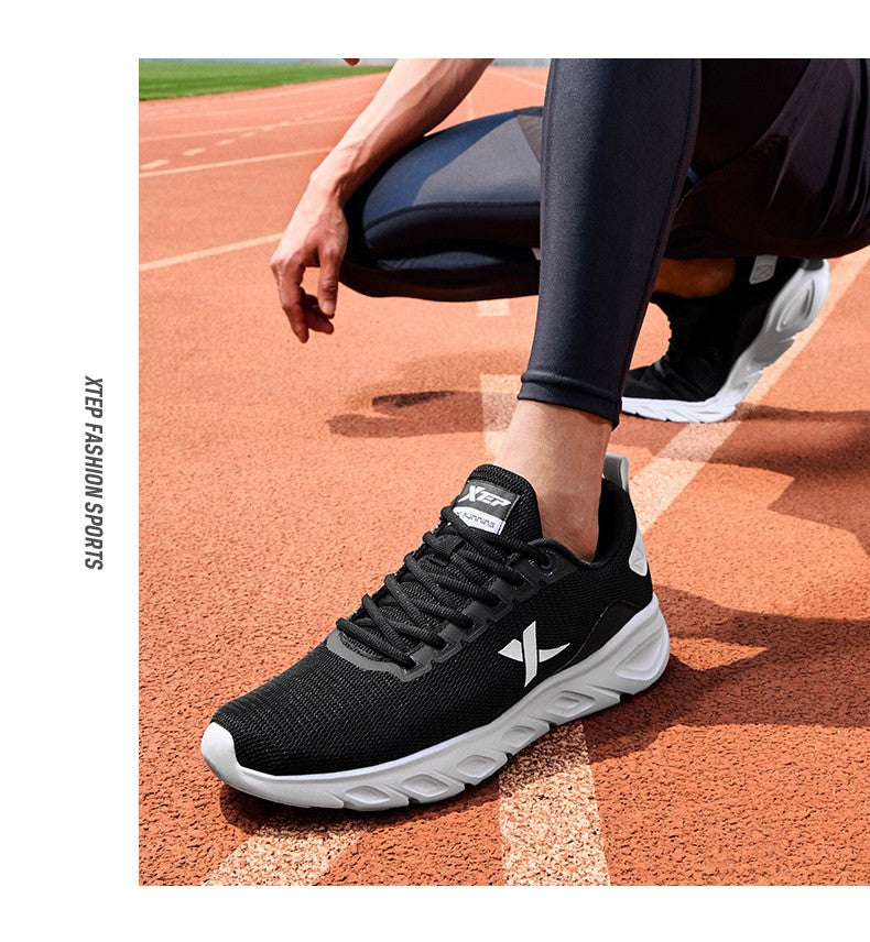 Tênis de Corrida Masculino Xtep Primavera 2025 Calçado Esportivo Absorvente de Suor Tênis Esportivo Esportivo Resistente ao Desgaste com Estabilidade 880119115131