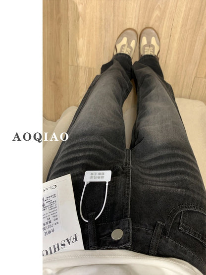 High Waist Wide Leg Jeans Women's Design Sensation Small ence plus Size Loose Drapey Floor-Length Pants Deep Blue