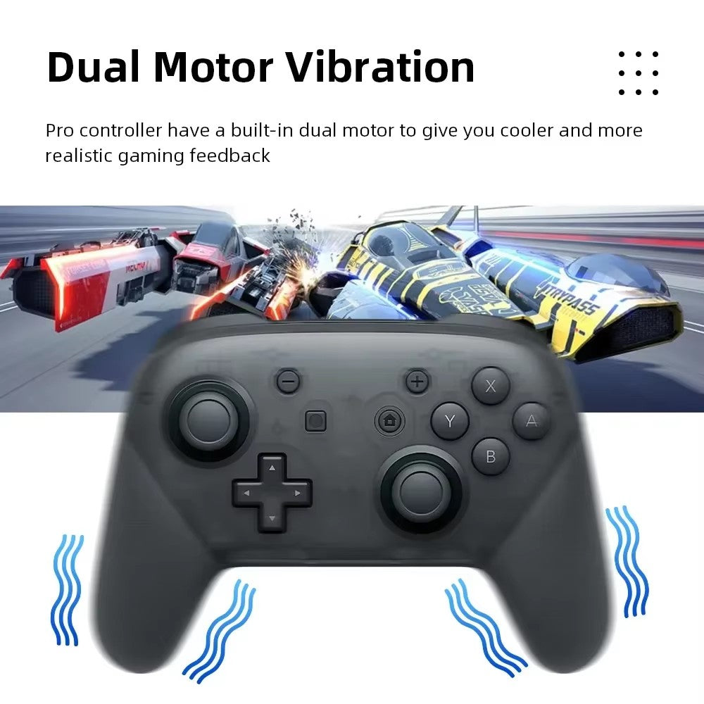 Wireless Bluetooth Gamepad Controller with Wake Function Joystick 6-Axis Gyro HD Vibration for Switch Game Console