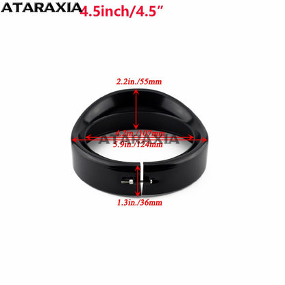 5.75" 4.5" 7inch Farol de neblina para motocicleta, viseira, moldura do farol, anel de acabamento, capa de farol de LED para Harley Softail Fat Boy