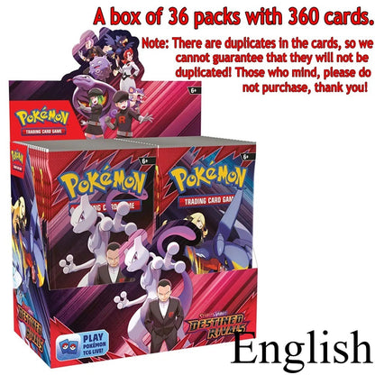 Novos jogos 4-36Pacote de Cartas Pokémon em Inglês Caixa de Booster Black Bolt White Flare Cartas de Batalha Pokémon Troca de Jogo Presente
