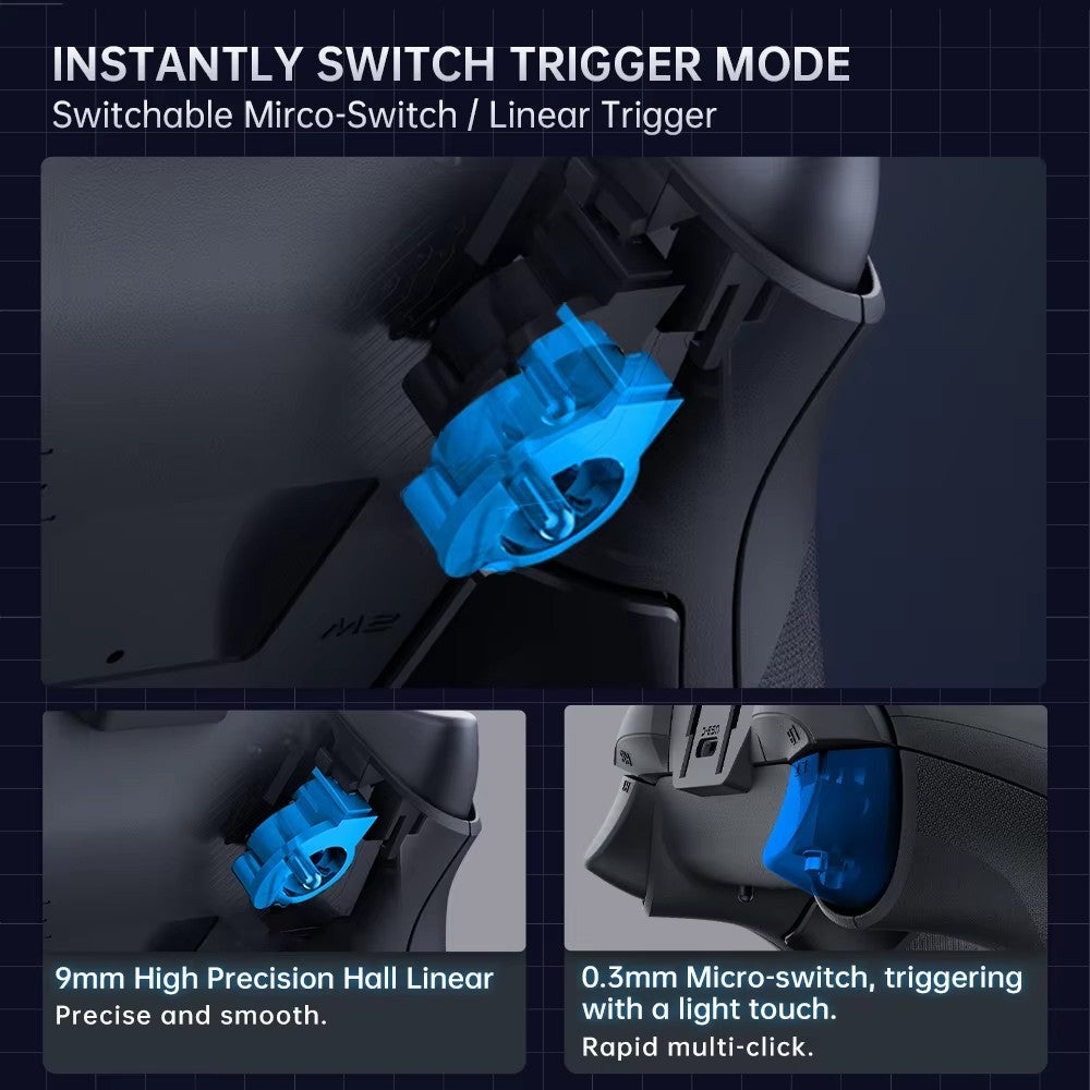 G6 Pro Tri Mode Gamepad Wireless Controller for PC Nintendo Switch 2 Hall Effect Joystick Polling Rate MACHENIKE Game Controller