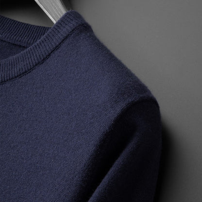 Luxury fashion brand men's knitted sweater autumn and winter new high-end striped design Korean version boutique casual pullover