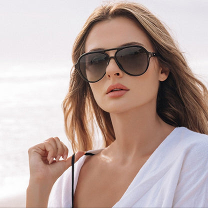 MIZHO 4125 Trendy Women Sunglasses Unisex Brand Designer Plastic Pilot Polarized UV Protector Sun Glasses Ladies