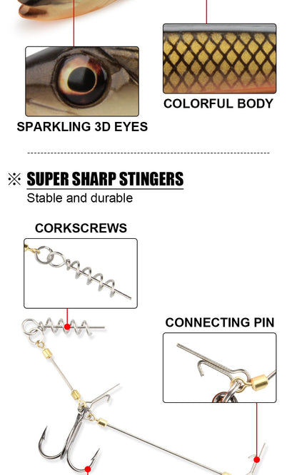 Spinpoler Big Fish Soft Fishing Lure With Stinger Rig Hook Set 14cm/18cm Jigging Trolling For Saltwater Sea Fishing Tackle Pesca