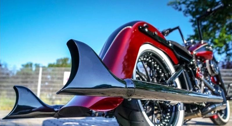 Motorcycle Exhaust Pipe Dual Exhaust System Kit For Harley Softail Fatboy FLSTF Deluxe 2007-2017 Breakout FXSB 13-16 Accessories