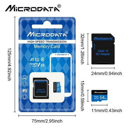 Cartões de memória 4GB 8GB 16GB Micro TF SD de alta velocidade 32GB 64GB classe 10 cartão de memória 128gb 256gb cartão TF para smartphone
