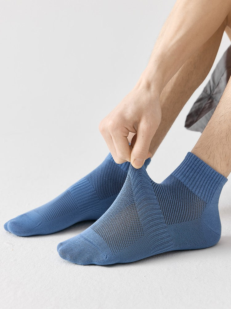 6Pairs Men Socks Combed Cotton Mesh Breathable Odor proof and antibacterial Spring Summer for Male sock New High Quality Man