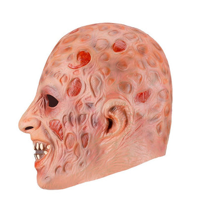 Freddy Cosplay Costume Adult Sweater Red Striped Knitting Top Coat Hat Fnaf Mask Halloween Carnival Party Costume for Men