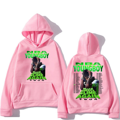 "YoungBoy Never Broke Again Tour 2025" Singer pattern printed men's hoodie fashionable casual hoodie High-quality hoodie