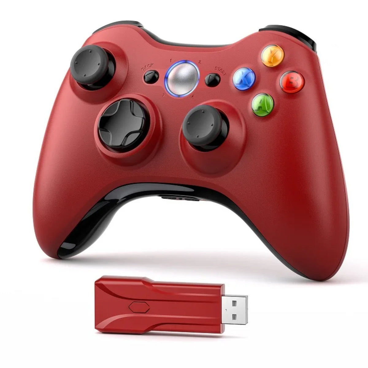 For Xbox 360 Slim/Lite/E/PC Controller,Wireless/Wired Game Remote Control 6-axis Gryo Dual Vibration Precision Joystick Gamepads
