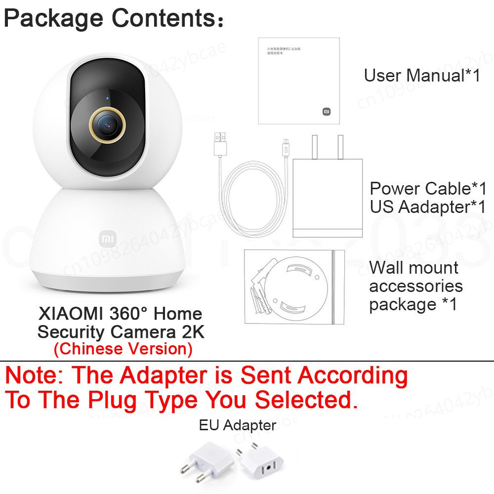 XIAOMI Home Security Intelligent Wifi Camera PTZ 2K,Color Night Vision,Two?Way Audio,AI Human Face Detection,Chinese Version