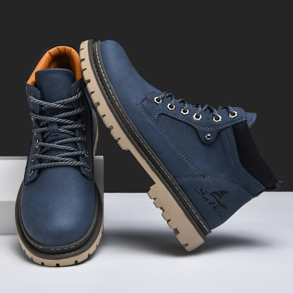 Classic Handmade Leather Men Boots Work Shoes Outdoor Hiking Boots Sneakers Hombres Botas Winter High Top Footwear Anti Slip