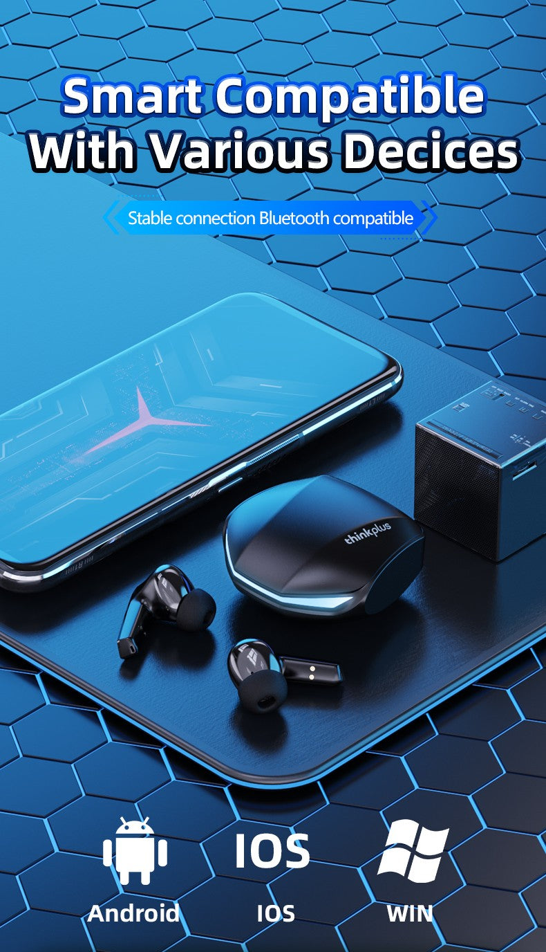 Lenovo GM2 PRO New Bluetooth 5.3 Headset Sports Running True Wireless In-Ear Gaming Low Latency Dual Mode Music Headphones