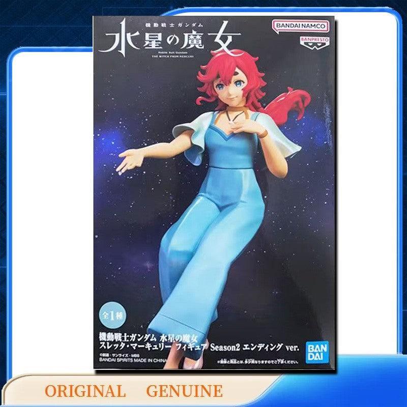 Bandai Original Genuíno BANPRESTO SULETTA CHUATURY NIKA MIORINE ELAN GUEL Qposket Bonecos de Ação de Anime Brinquedos de Presente Enfeites de Modelo