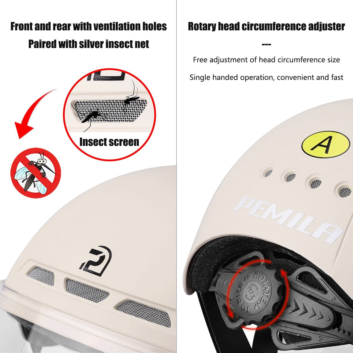 Capacete de Ciclismo PEMILA Com Lente de Óculos Proteção de Orelha Adesivo Refletivo Capacete de Bicicleta MTB Bicicleta de Estrada E-Bike Capacete de Bicicleta Para Adultos