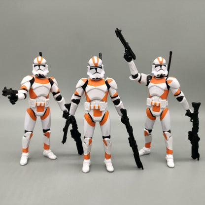 Lote de 3 Bonecos Soltos Star Wars Elite Force 501st 442nd Shadow Utapau Gree Shock Battalion Trooper 3.75" Coleção