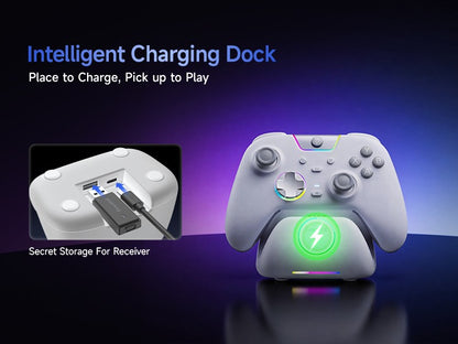 EasySMX X05 Pro Wireless Gaming Controller with Hall Joysticks, 1000Hz Polling Gamepad for PC Nintendo Switch Android and iOS