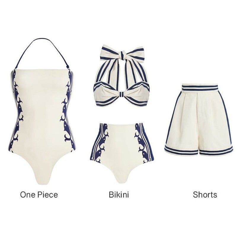 Women Sexy One Piece Swimsuit Cover Up Hollow Swimwear Women Off Shoulder SwimSuits Patchwork Bathsuit Belt Bodysuit Beachwear