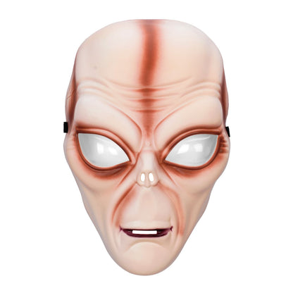 Green Alien Full Face Mask with Clear Lens Eyes | Comfort Sponge Liner UFO ET Mask for Halloween Cosplay Costume Party Prop