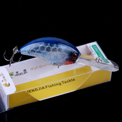 HENGJIA 13G 9CM Iscas de Pesca Rock Crank Bait Crankbait Minnow Baixo Anzóis Triplos Isca Dura Wobbler Língua Longa e Grande