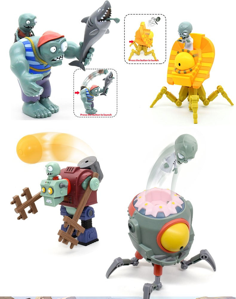 1pcs New PLANTS VS ZOMBIES PVZ Pea Shooter Boss Action Figure Model Toy Dolls Shooting Dave Allstar Toy Kids Gifts For Boys
