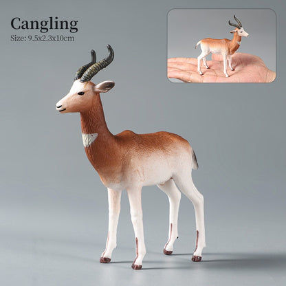 Conjunto de Brinquedos Montessori de Animais Selvagens - Leão Elefante Antílope Miniaturas de Animais Figuras de Ação Zoológico Presente Educacional para Crianças