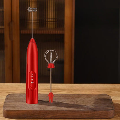 Batedor de Ovos Elétrico Recarregável USB 2 em 1 Multifuncional, Misturador de Massa, Espumador de Leite, Utensílios de Cozinha, Ferramentas para Café, Jantar