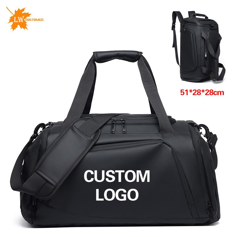 Customized Travel Bag Logo Large Capacity Storage Bag Men's Handheld Shoulder Bag Sports Gym Bag DIY