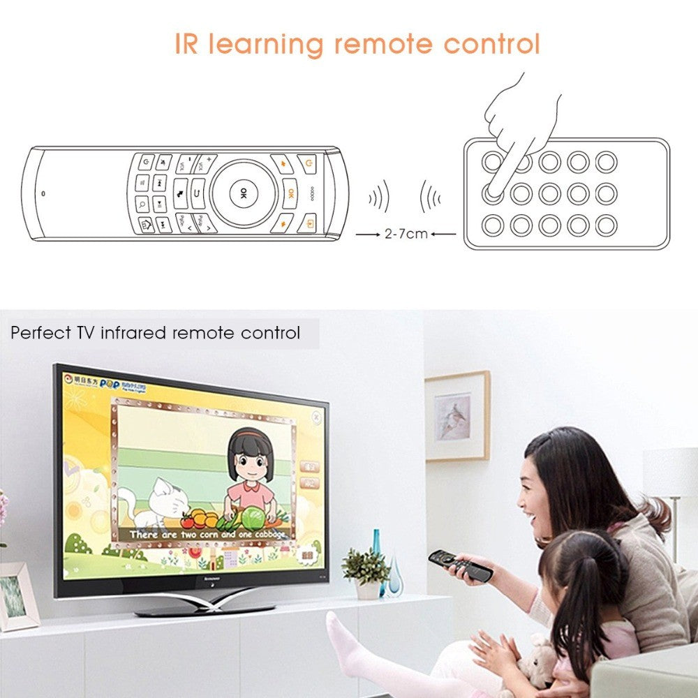 Rii i25 2.4G Mini Wirless Air Mouse Keyboard With IR Remote Control PC Teclado For Tablet Smart Android TV Box