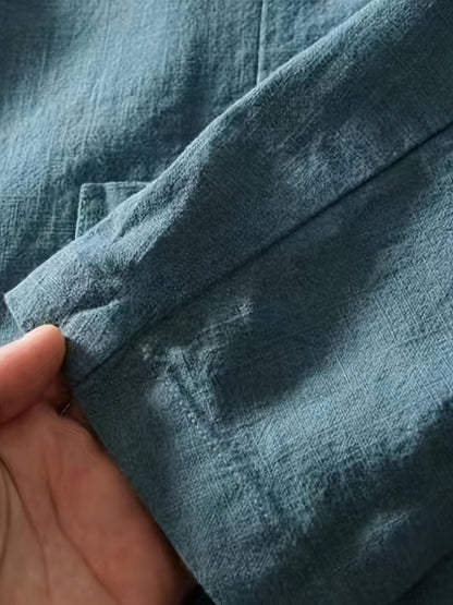 White Cotton Linen Suit Coat Men's Spring Summer Pure Color Slim Casual Business Thin Mens Blazer Jacket Comfortable Breathable