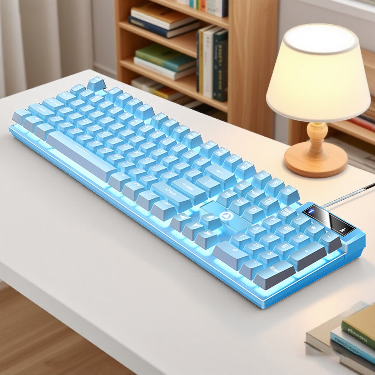 YINDIAO K500 Teclado com Fio para Jogos Notebook Desktops PC Acessórios de Escritório Teclados Gamer de Perfil Baixo com Teclado Numérico