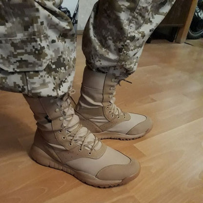 Bota Tática Leve de Verão para Combate Masculina e Feminina, Treino de Escalada, Impermeável, Caminhada ao Ar Livre, Sapatos de Malha Respirável