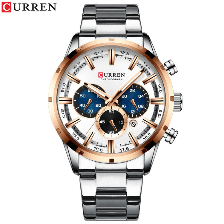 CURREN Men Watch Top Brand Luxury Sports Quartz Mens Watches Full Steel Waterproof Chronograph Wristwatch Men Relogio Masculino