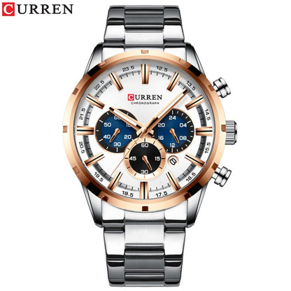 CURREN Men Watch Top Brand Luxury Sports Quartz Mens Watches Full Steel Waterproof Chronograph Wristwatch Men Relogio Masculino