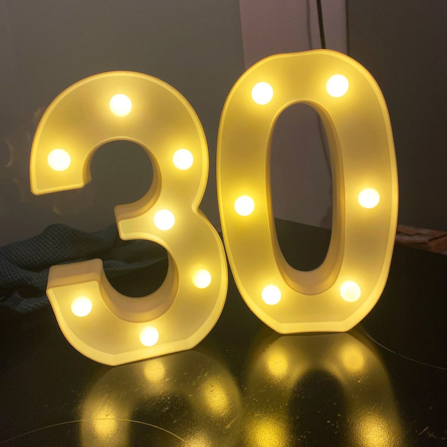 2Pcs Number 16 18 21 30 Led Light String Happy Birthday Party Decoration Wedding Anniversary Adult Birthday Party Gift Light Led