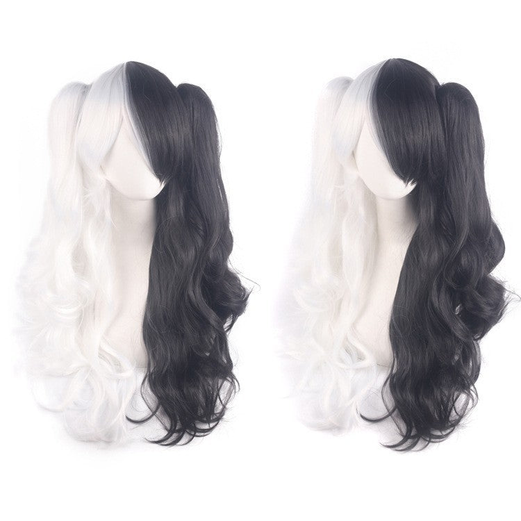 Cosplay Anime Wig Lolita Cute Lolita Double Ponytail Long Curled Hair Fake Hair Synthetic fiber wig